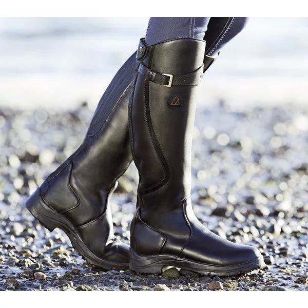 Clari - Wasserdichte lange Stiefel aus Leder für Damen