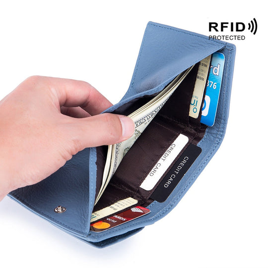 Flair Neu Veganes Leder RFID schützende Mini-Geldbörse