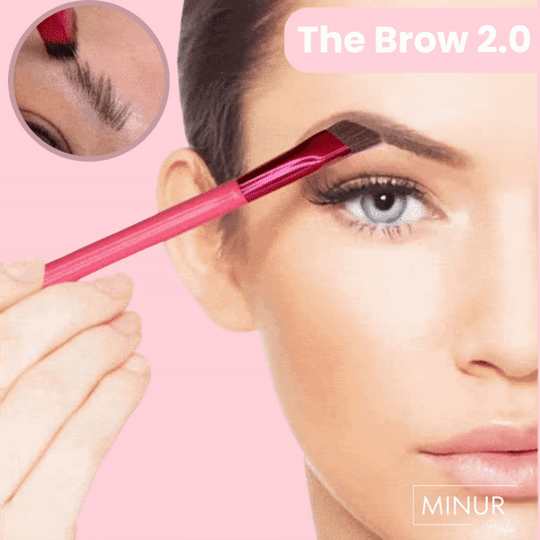 TheBrow 2.0 Augenbrauen Pinsel inkl. GRATIS Schablonen | Mühelos natürliche Augenbrauen