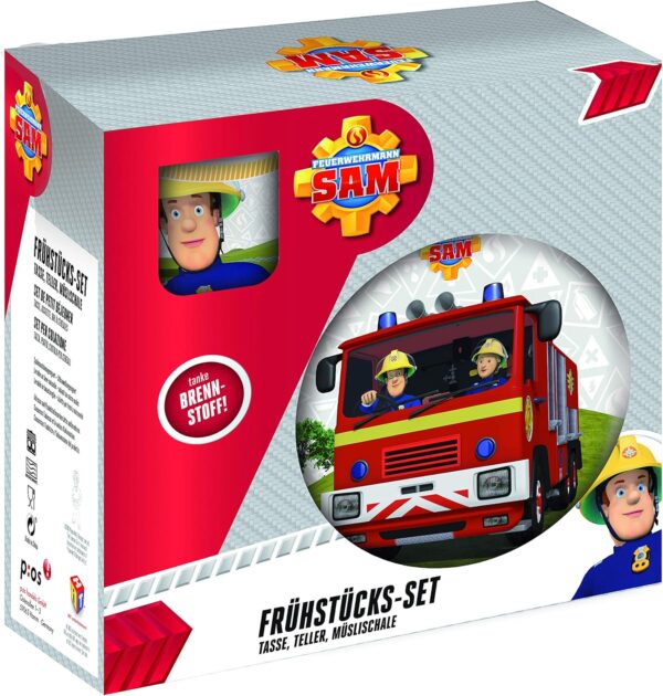 P:os Frühstücksset Feuerwehrmann Sam – Perfekt für kleine Helden!