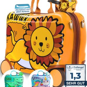 Kinderkoffer Safari Sunset – Der perfekte Reisebegleiter zum Draufsitzen & Rollen!