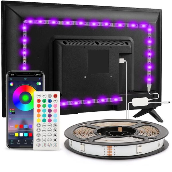 Enteenly LED Strip für TV 3 m für 40–65 Zoll Fernseher