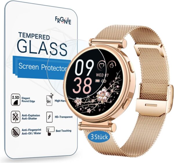 Frgnie Schutzfolie für Sanorum I109 Smartwatch Damen (3 Stück) – Klare Sicht & perfekter Schutz