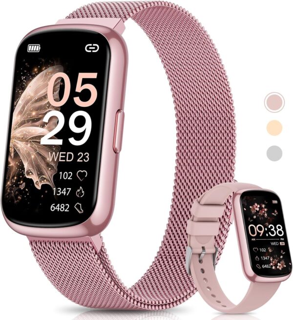 Sanorum Smartwatch 1.47" für Damen (Farbe: Rosa)