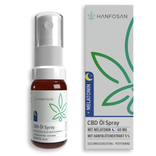 CBD Öl Spray 5 % mit Melatonin – Entspannung & Schlaf in einem
