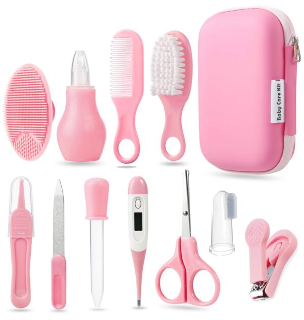 PandaEar Baby Pflegeset 10-teilig (Rosa) – Alles für dein kleines Wunder